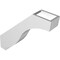 Ekena Millwork 3-in. W x 14-in. D x 14-in. H Baker Architectural Grade PVC Knee Brace BRCP03X14X14BKR - alternate 2